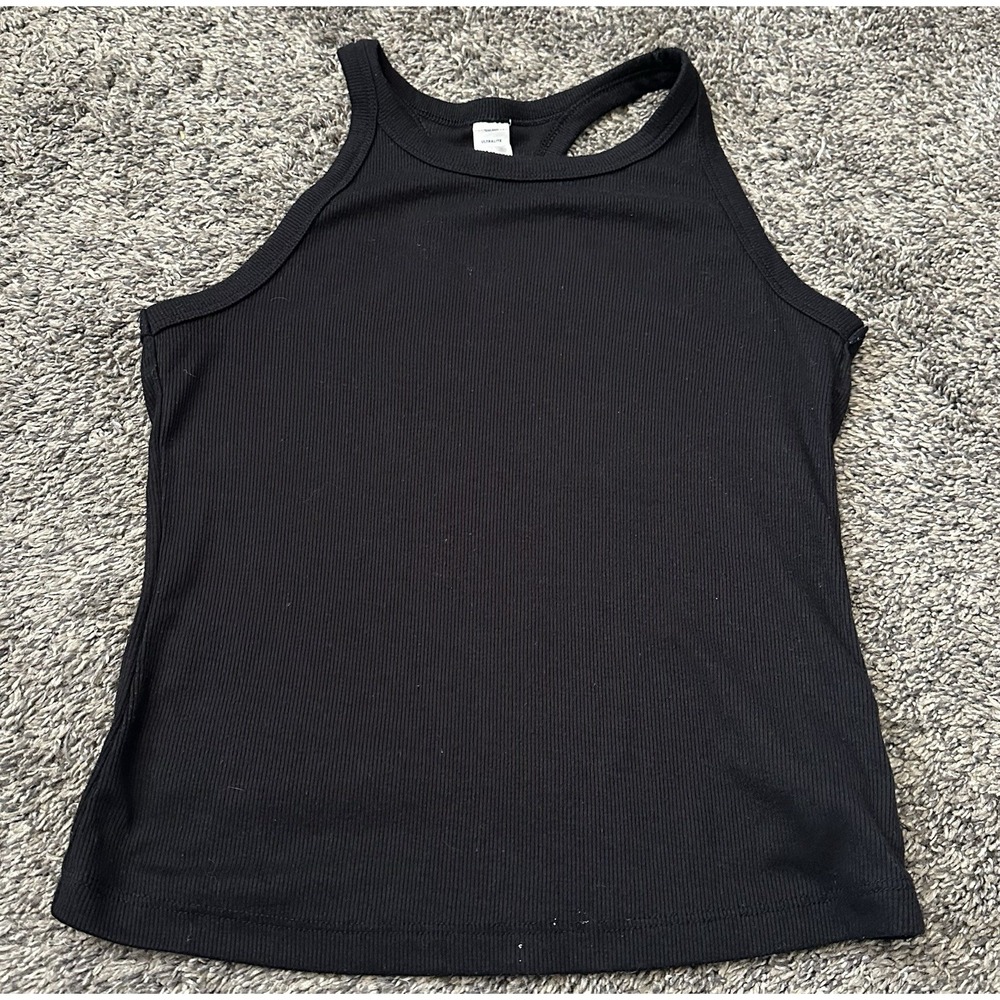 Super Soft Old Navy Girls Med Black Tank Top Cotton Blend Stretch